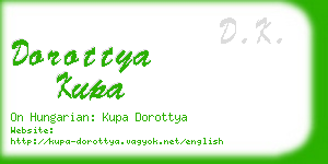 dorottya kupa business card